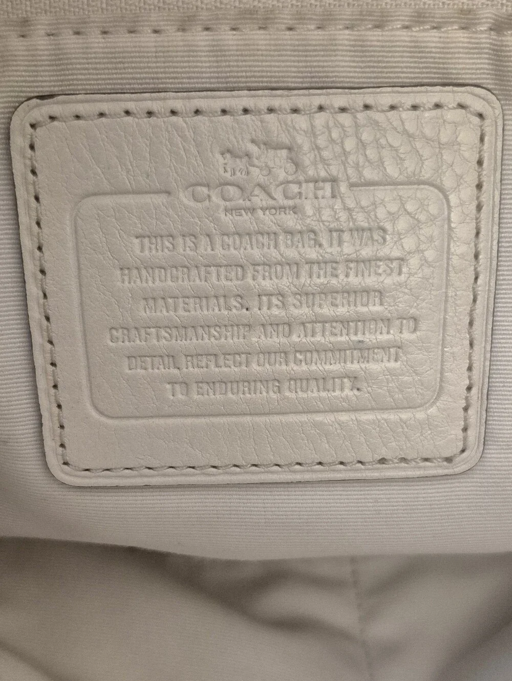 COACH KELSEY White Leather Shoulder Bag Authentic with Strap